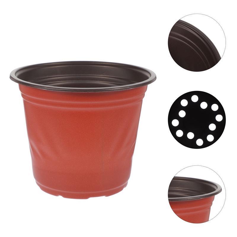50 Pcs Large Plastic Flower Pots Seedling Starter Nursery Planter Containers Succulent Potting Garden Supplies Durable PP