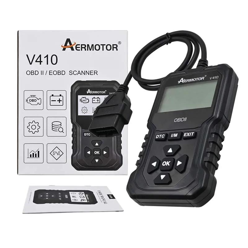 

V410 Автомобильные Полные Диагностические Инструменты OBD2 Автомобильный Профессиональный Сканер Кодов OBDII Проверка Двигателя Чтение и Запись Ошибок English