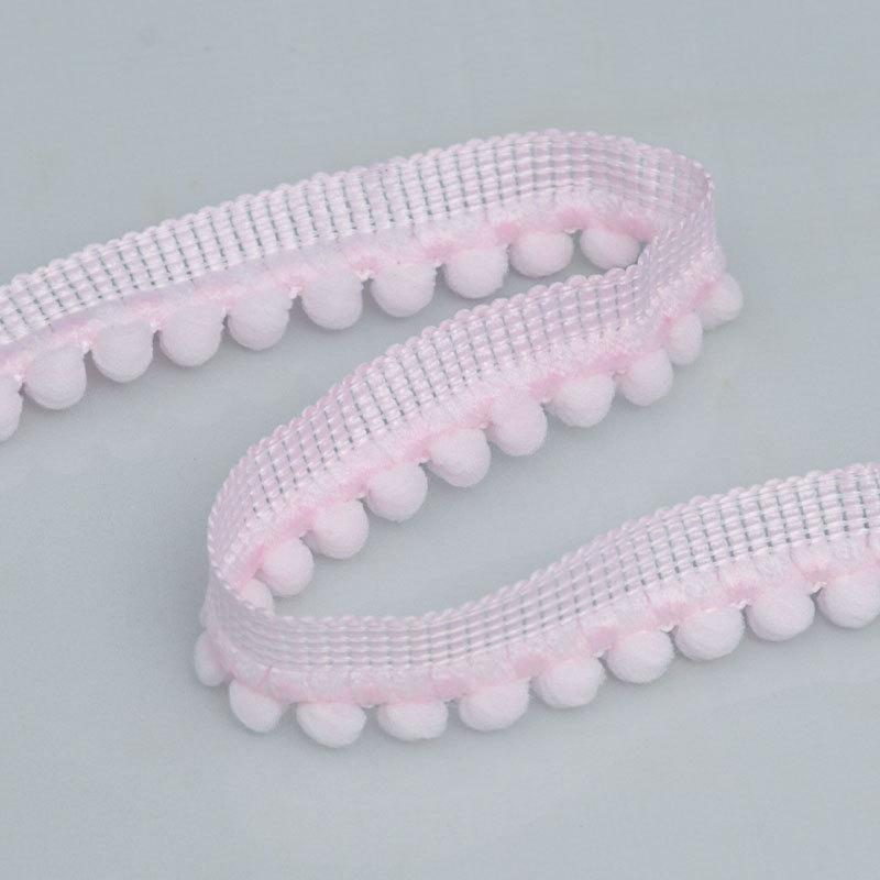 

Красочные неэластичные шерстяные шарики, кружевные шарики для ванны, сделанные своими руками, аксессуары для волос, одежда, домашний текстиль, декоративные аксессуары, украшение дома 1.3cm*10 yards розовый