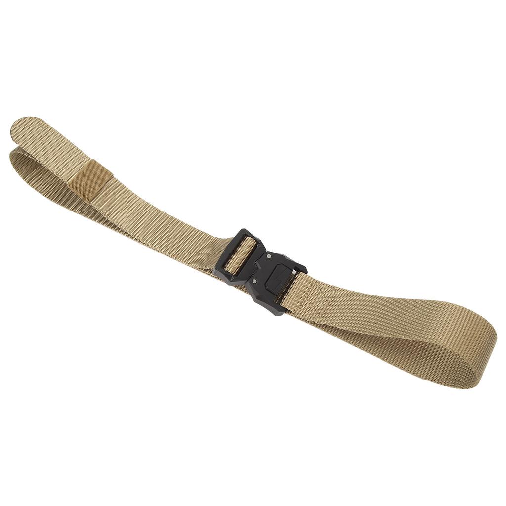 Hiking Belt with Buckle Quick Release Polyester and Zinc Alloy Comfortable Elastic Stretch Belt for Men Women Khaki