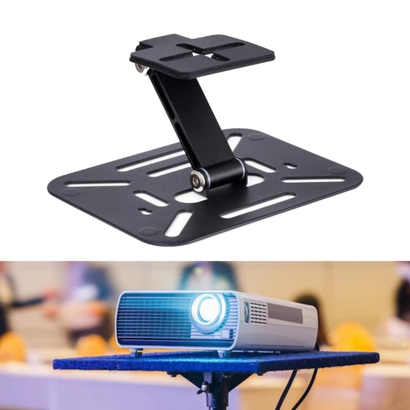 Adjustable Projector Mount Stand Lightweight Metal 180° Swiveling Stability Bracket Desktop/Wall Mount/Suspended