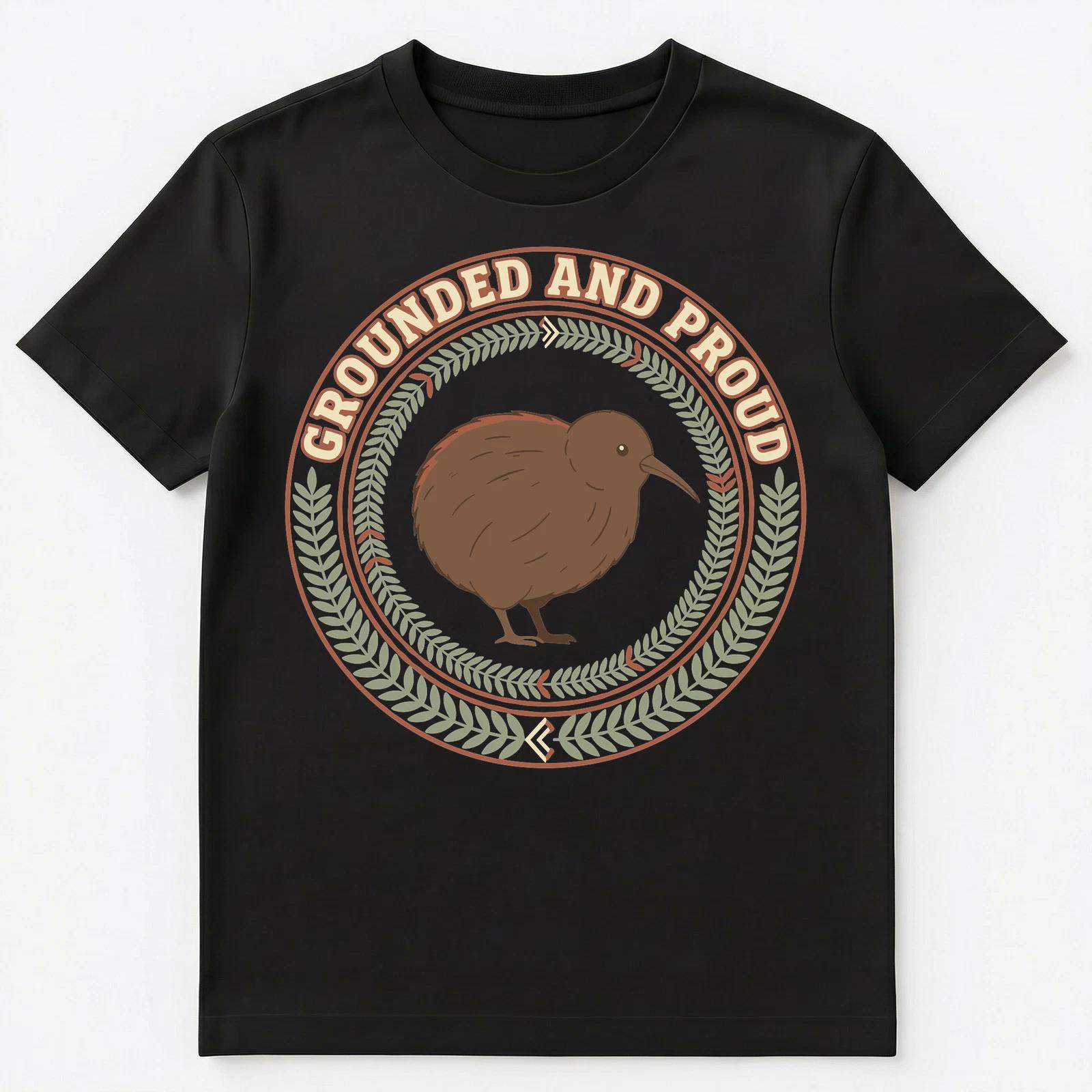 Grounded And Proud Kiwi Inspiring Design Unisex T-Shirt M