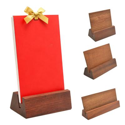Tischkartenhalter aus Holz Rustikaler Schreibtischkalender Hochzeitsbankett Restaurant Tischnummernkartenständer