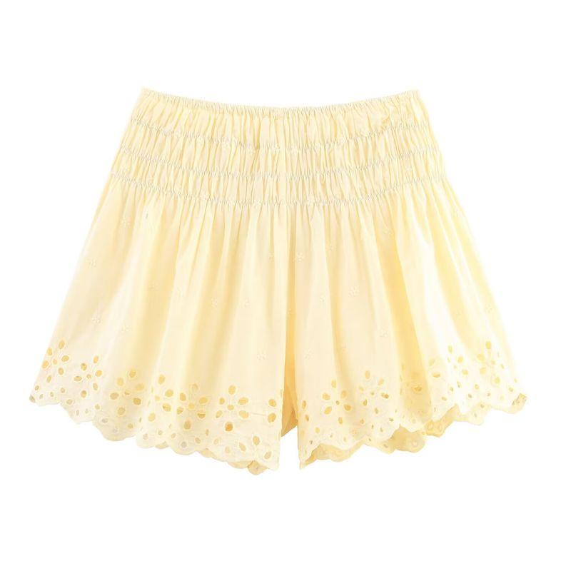 

Kaslead New Arrival Women s Clothing Fashion Style Fashion Embroider Poplin Tops Shorts 0881042 0881405 Shorts L
