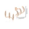 Exquisite Silver Color Claws Stud Earrings with Crystal Modern Design Fashion Versatile Accessories Women Jewelry