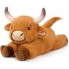 Highland Cow Plush Toy Fluffy Longhair Stuffed Animal Cute Soft Model for Kids Gift 30cm