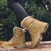 Men's Velvet Thickened Long Tube Outdoor Snow Boots Winter Sports Mountaineering Thick-soled Warm Men's Cotton Shoes