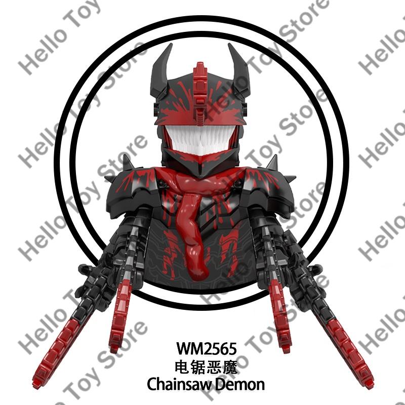 Klassischer Anime Chainsaw Man Blöcke Mini-Actionfiguren Denji Pochita Bausteine Puppen Kettensägen-Dämon Modell Kinderspielzeug Geschenke