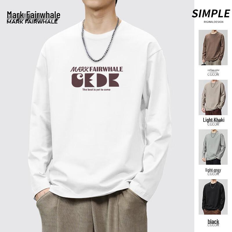 

Mark Fairwhale Men s Casual Pure Cotton Long-Sleeve T-Shirt 2XL