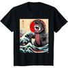 HARCEWBK Catzilla Katze Japanische Kunst Lustige Katze für Männer Frauen T-Shirt