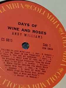 

LP Пластинка ЭНДИ УИЛЬЯМС - Дни вина и роз CS8815 COLUMBIA США Джаз Б/У