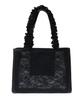 Maison de FLEUR Netz-Spitzen-Quadrat-Tragetasche, Schwarz, 08000248200