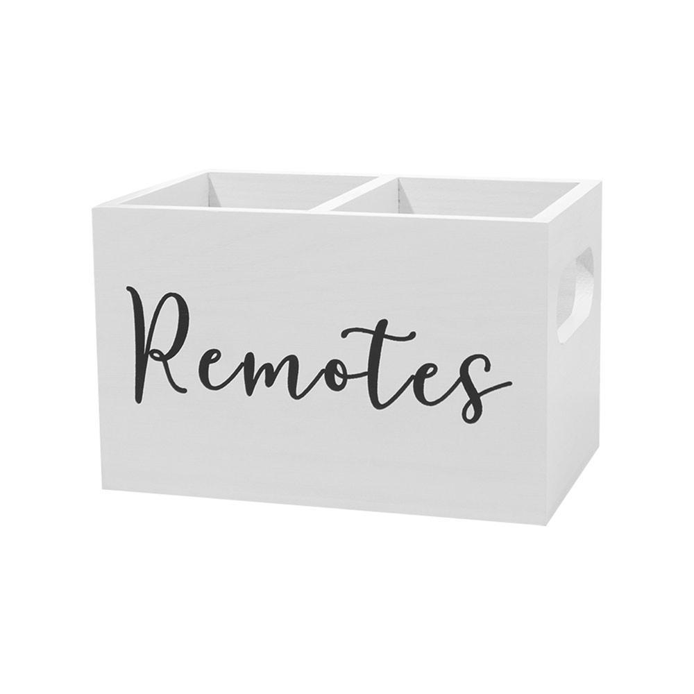 Creative Remote Control Storage Box 2 Compartments Household Desktop Storage Box Portable Large Capacity