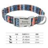 Cross-Border Dog Collar Wholesale Engraved Dog Tag Anti-Lost Adjustable Semi-Metal Buckle Medium and Large Dog Collar