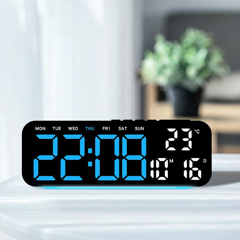 Home Decoration Electronic Clock Multifunctional Hotel Table Clock Atmosphere Light Alarm Clock RGB Color Changing Night Light Table Clock