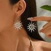 Sunflower earrings jewelry women's light luxury niche high-end earrings alloy accessories new earrings