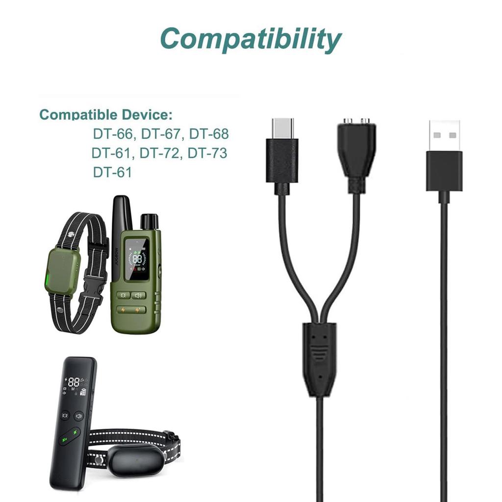 Magnetický nabíjecí kabel USB na Type C pro výcvikový obojek pro psy 2,6 ft Nabíjecí kabel pro obojek pro domácí mazlíčky pro Jugbow DT-61/66/67/72/73