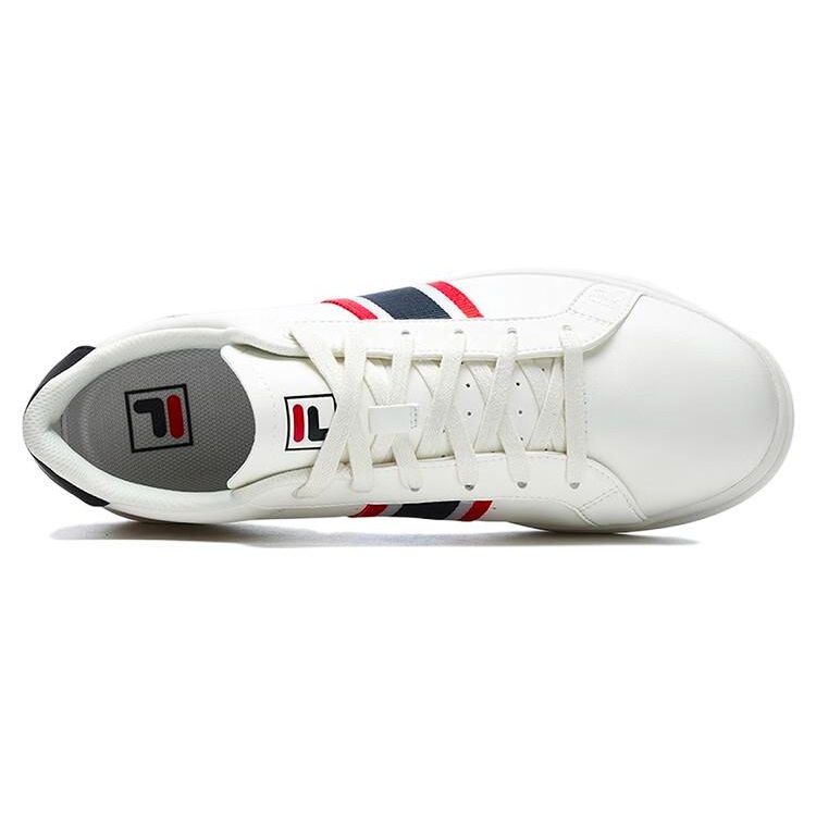 FILA Vigor Synthetic Leather Comfortable Sports Breathable Low-Top Casual Shoes Men sneakers White F12M312202FSW