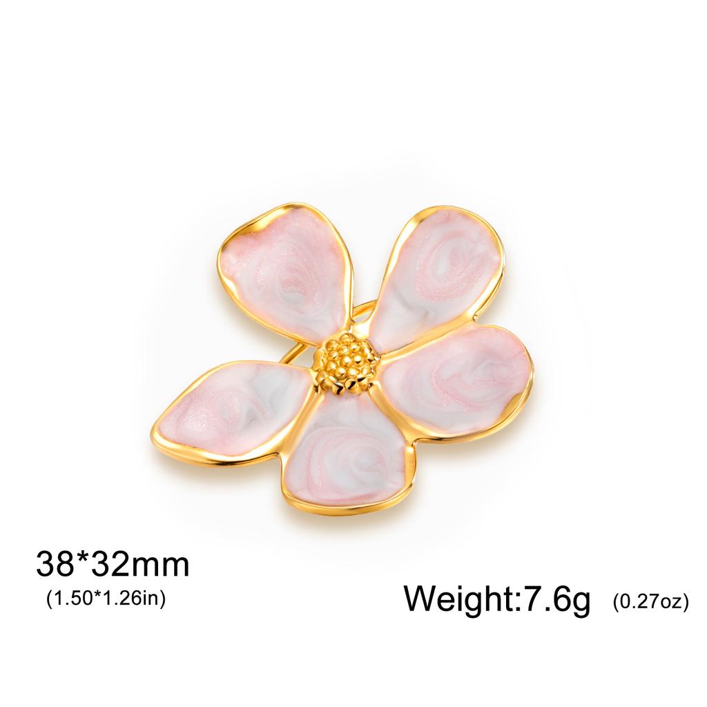 Adjustable Enamel Flower Ring's for Women Girls Stainless Steel Open Rings Waterproof Jewelry Party Valentine's Day Gifts