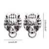 Gothic Wolf Head Earrings Animal Ear Studs Halloween Earrings Stud Earrings