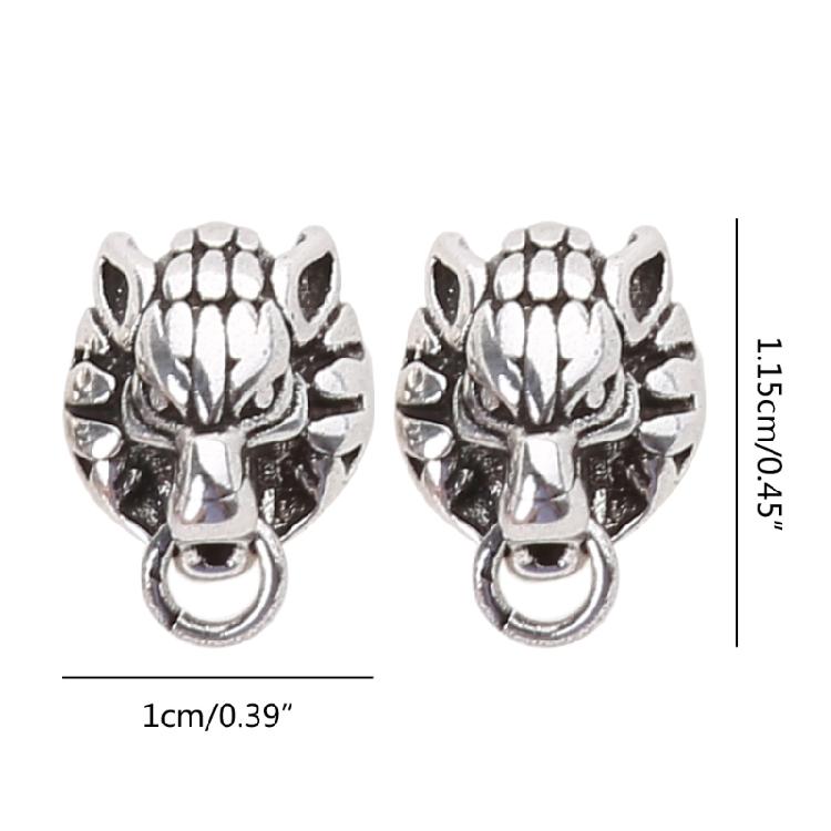Gothic Wolf Head Earrings Animal Ear Studs Halloween Earrings Stud Earrings