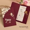 2025 Elegant Wedding Invitation Card - Custom Printed Simple Design