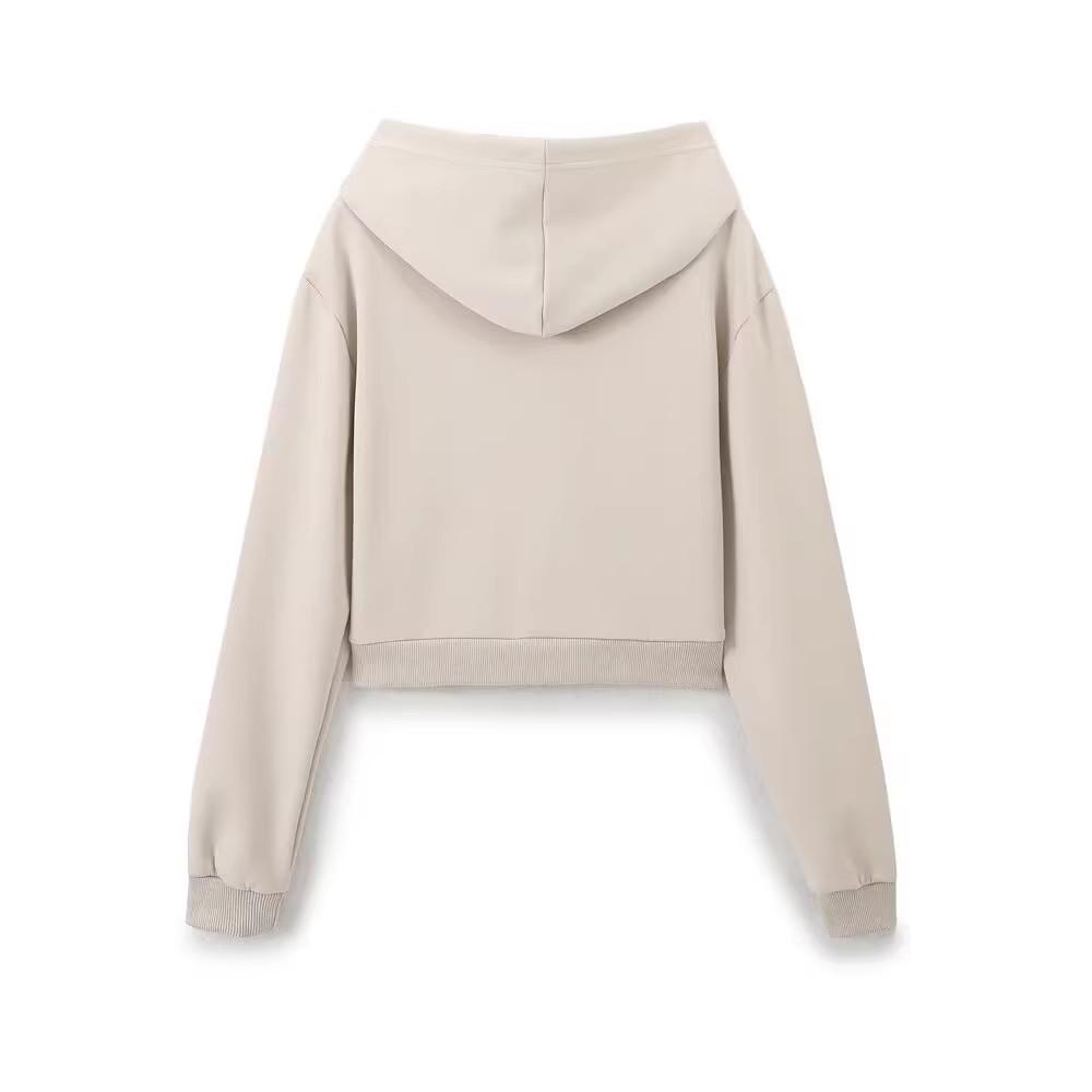 2024 Autumn Women's European & American Style Double-Sided Fabric Sweatshirt & Long Pants Set