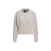 Women's Casual Crewneck Cropped Sweatshirt Light Gray  IW4034