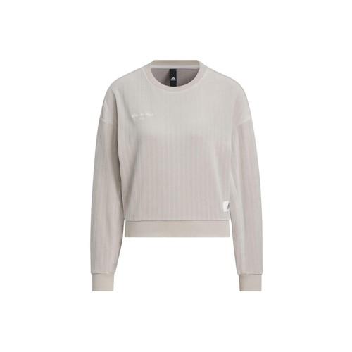 

adidas Women s Casual Crewneck Cropped Sweatshirt Light Gray IW4034 3XS светло-серый