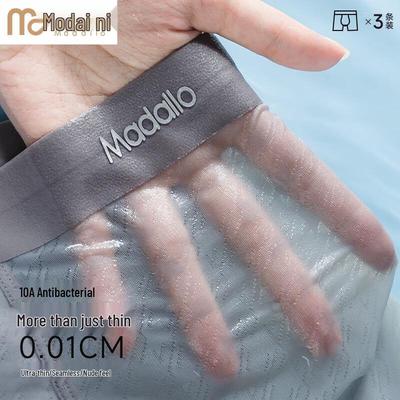 Confezione da 3 Boxer da Uomo Antibatterici in Seta di Ghiaccio