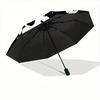 1pc Skull Art Automatic Open/close Folding Compact Umbrella, 8-Rib Sturdy Canopy, Lightweight Portable, Everyday Use, Gift, Outdoor Umbrella, Travel E