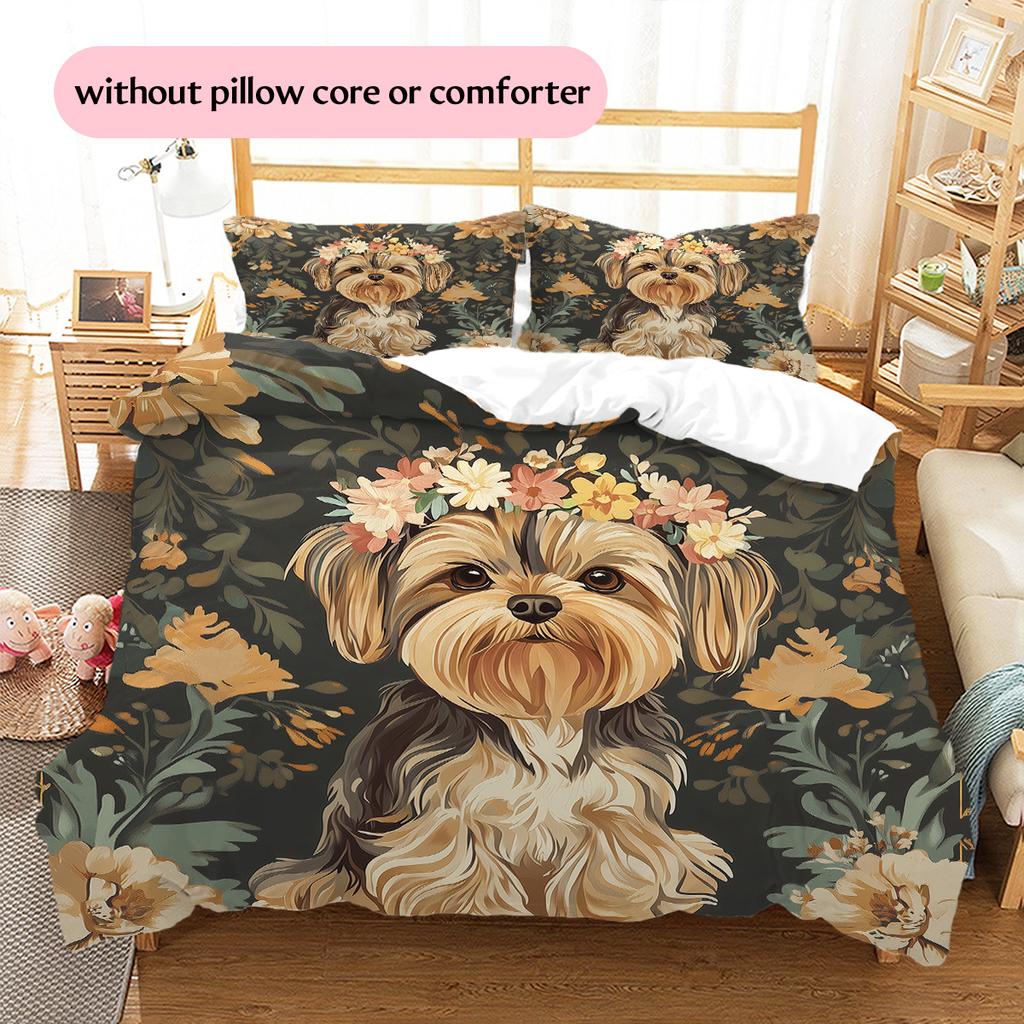Animal  Pattern Bedding Quilt Set Quilt Cover Pillowcase Home Decoration  Gift (1 * duvet cover + 2 * pillowcase, without core)