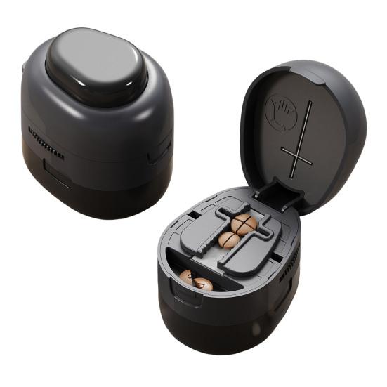 2-in-1 Pill Cutter Adjustable 1/2 1/4 Pill Splitter with Sharp Blade Storage Compartment Portable Safe Tablet Cutter for Tiny Small And Large Pills