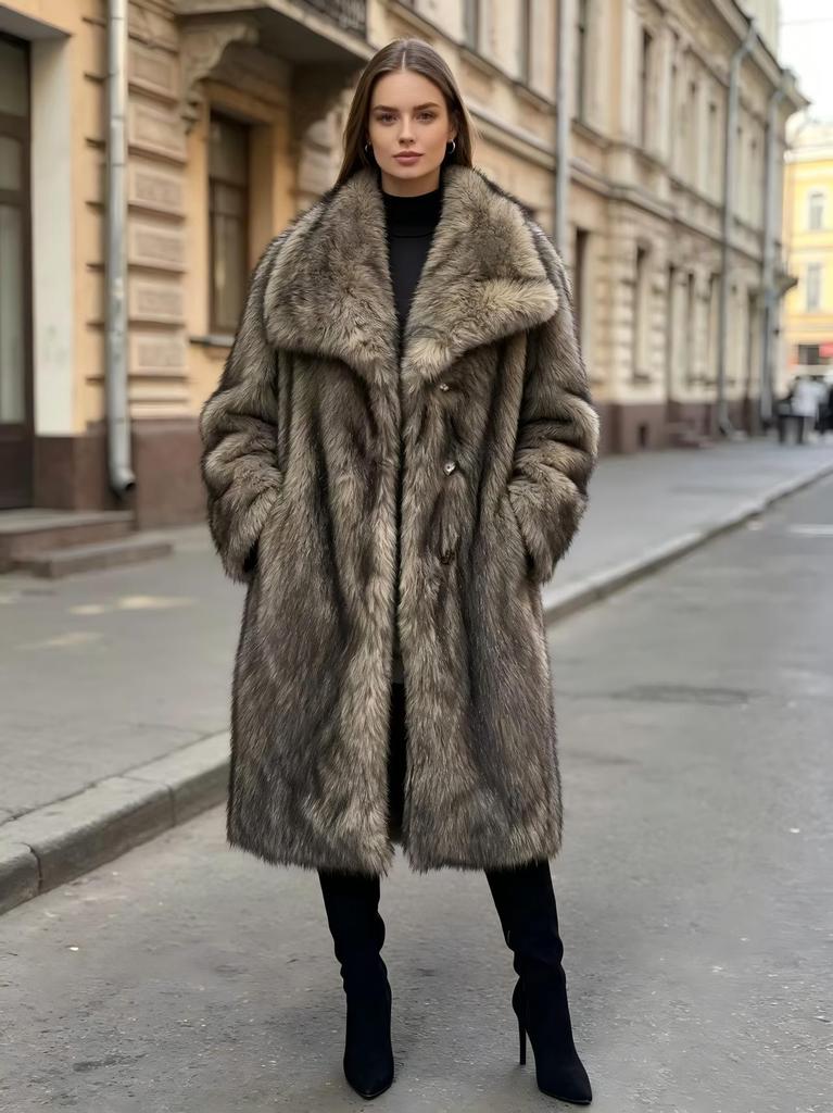 Women's Fox Fur Jacket for Daily Wear