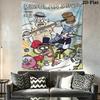Qu-Xiu Regular cartoon print Pattern Home Decor Tapestry, Wall Hanging, Decorative RV Wall Cloth.ZGT0914342