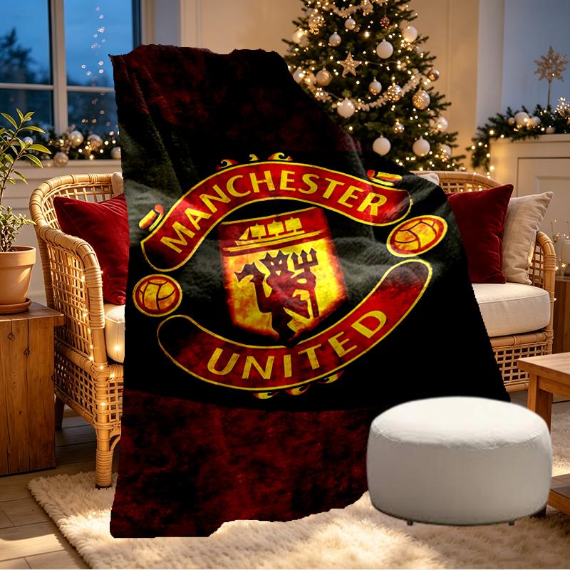 Manchester United F.C Print Blanket - Soft & Comfortable, for Bedroom, Travel, Sofa, Home Decoration - Birthday Christmas Gift for Friend