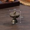 Antique Incense Burner Buddhist Hollow Incenses Holder With Cover Chinese Ancient Mini Censer Ornaments Home Office Decoration