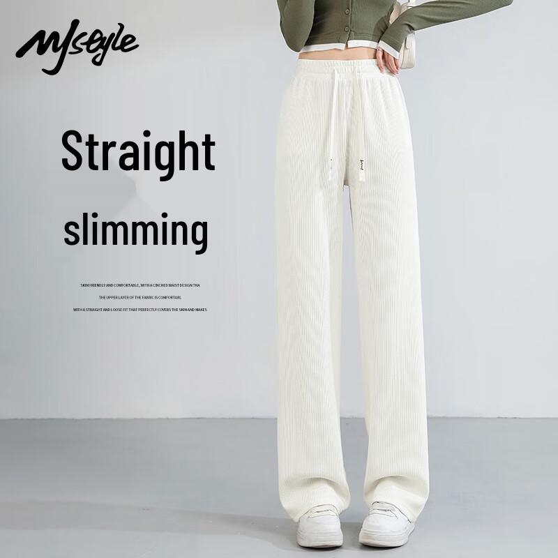 

MJ STYLE Women s Soft Straight-Leg Casual Pants M