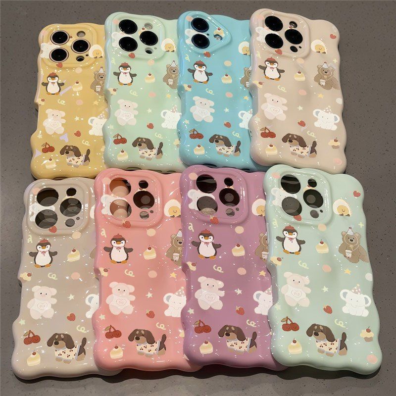 Animal Birthday Party Applicable Apple IPhone17 Mobile Phone Case 16 Wave Cloud 15 Fine Hole 13 Cute 14 Soft