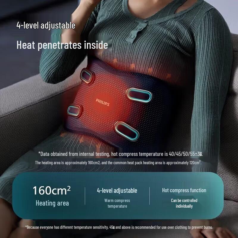 Philips Lumbar Massager Belt with Hot & Cold Compress CN plug (adapter included)