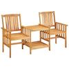 vidaXL Garden Chairs with Tea Table 159x61x92 Cm Solid Acacia Wood
