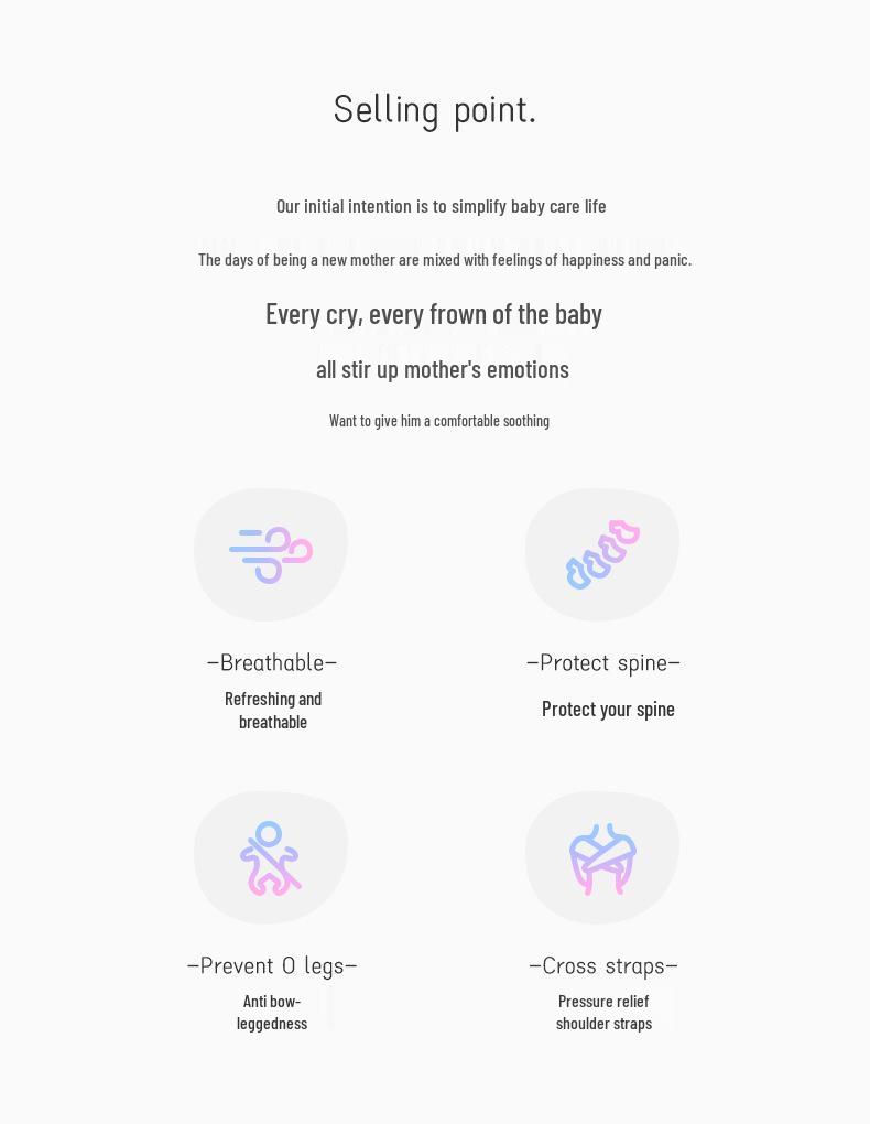 Multifunctional Summer Baby Carrier: Front & Back, Lightweight, Ergonomic, Labor-Saving, Front-Facing Design for Outings.