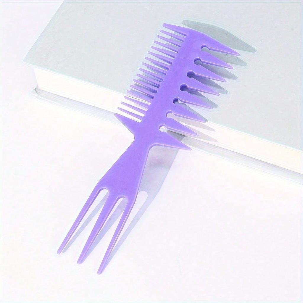 1pcs Men'S Retro Back Texture Comb, Pp Plastic Large Tooth Wide Tooth Oil Head Styling Special Hair Comb