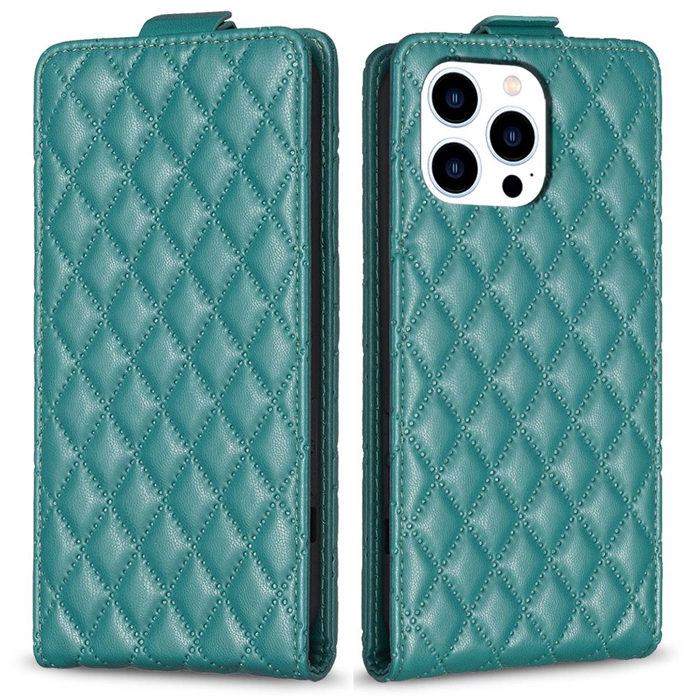 

BF30 For iPhone 16 Pro Max Case Rhombus Grid Vertical Flip Leather Phone Cover Green