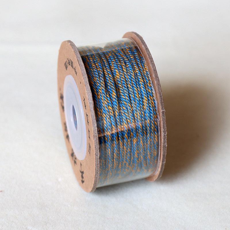 

Hand-rubbed Multicolor Cotton Thread for DIY Prayer Beads Bracelet Stringing - Non-Elastic Woven Thread. 1.0mm Approx. 30 meters