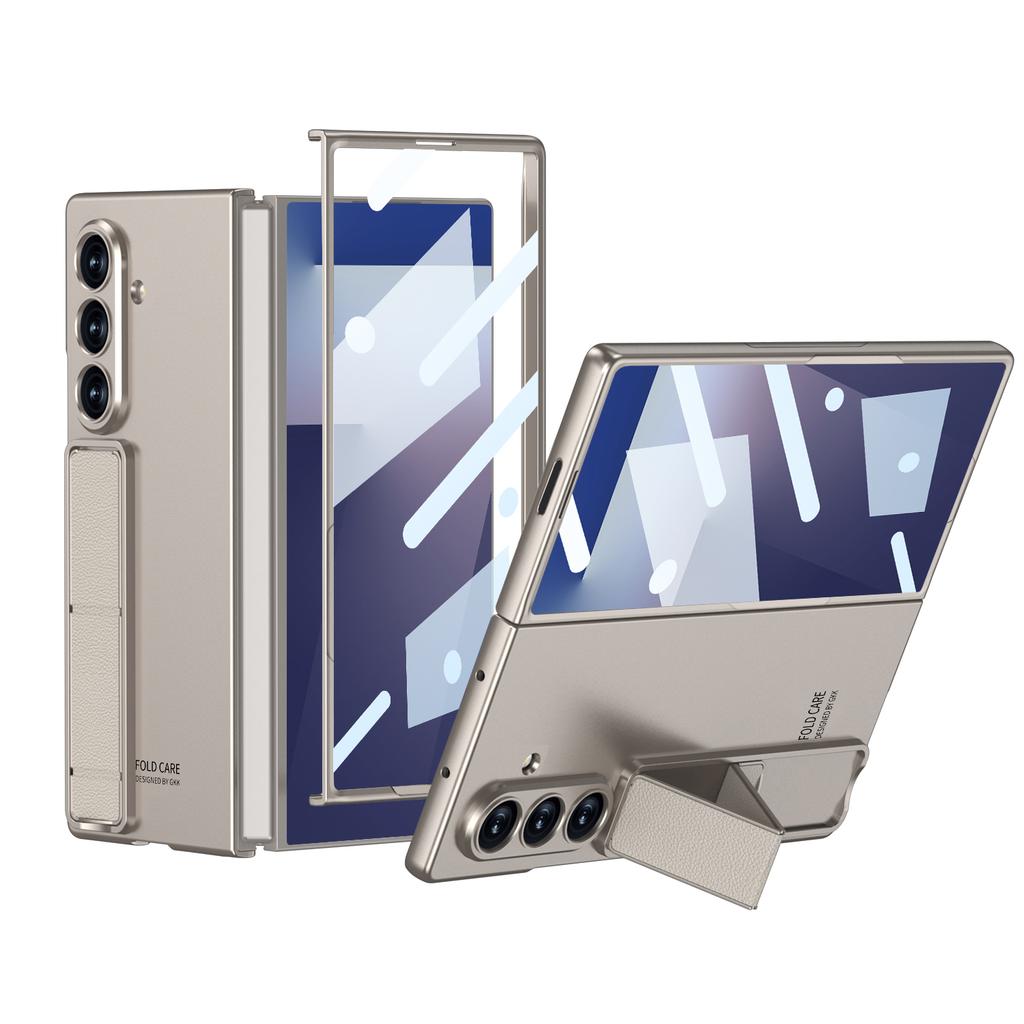 For Samsung Galaxy Z Fold 7 Case Hard With FOLDING BRACKET Stand Film Protective Back Cover Case For Samsung Z Fold7 Phone Shell