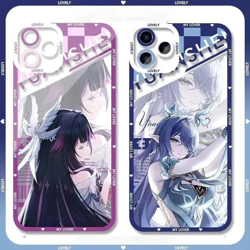 Funda para Teléfono Genshin Impact Flins Columbina Varka Sandrone Para Samsung Galaxy A16 A15 A35 A05 A55 A54 A07 A06 A24 A14 A53 A52 A13