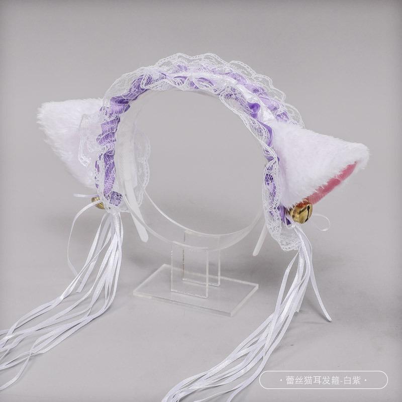 A cosplay prop accessory cat lady hair accessory animal ear maid accessory bell cat ear headband