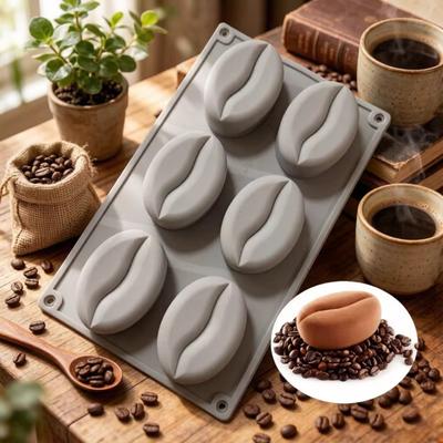 6/12 Hohlräume Kaffeebohne Französische Dessertform Leicht zu lösen Backform Dessertladen
