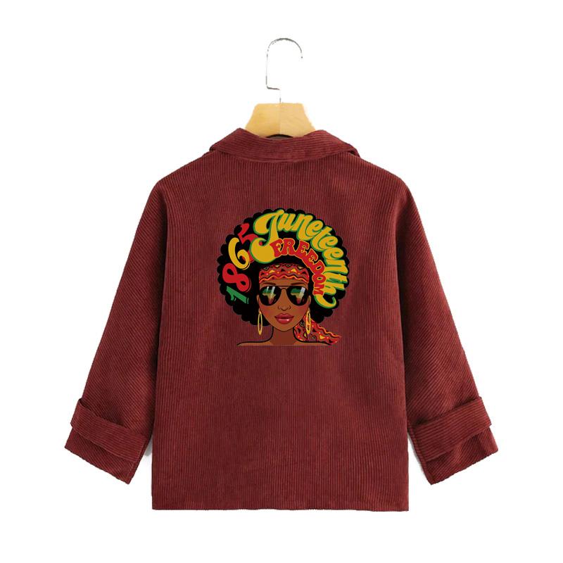 Juneteenth 1865 Sticker Patch For Clothes July 4th Black Girl Free 1776 DIY Heat Transfer Clothes Stickers Iron On Thermal Patch